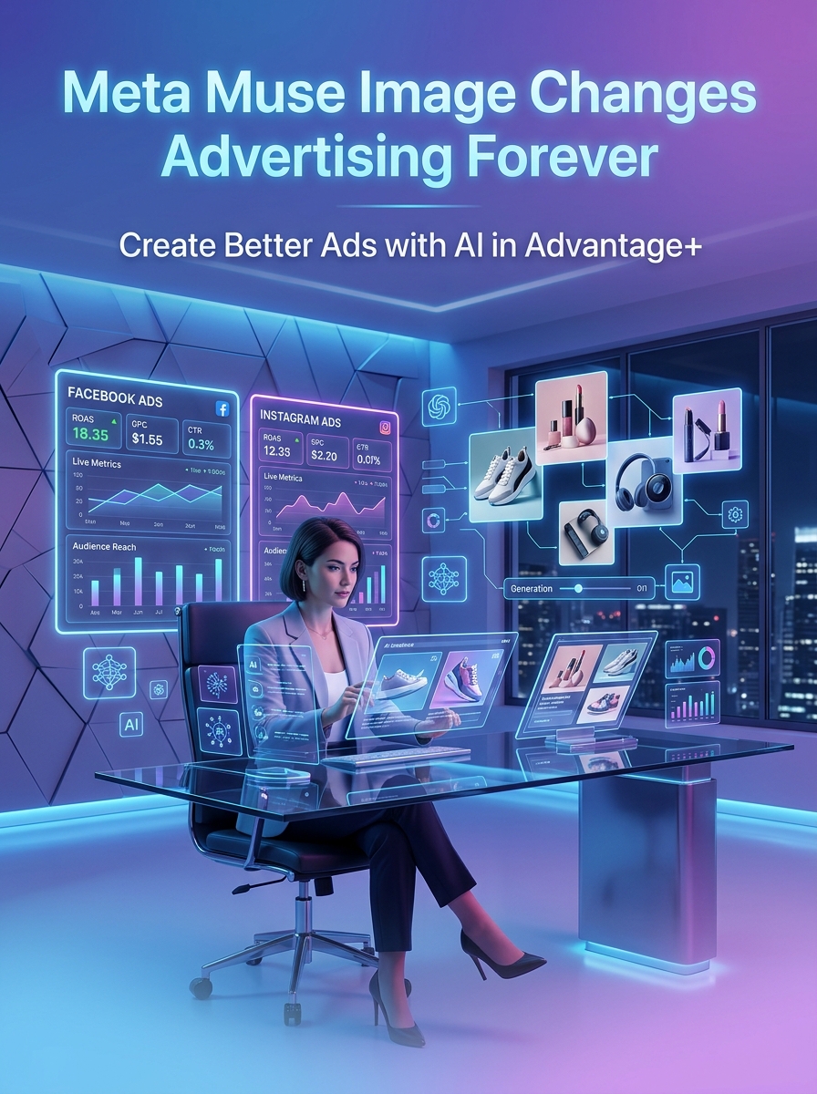 meta-muse-image-advantage-plus-ai-advertising-pinterest.jpg Meta Muse Image AI generating high-quality advertising creatives inside Advantage+ for Facebook and Instagram campaigns.