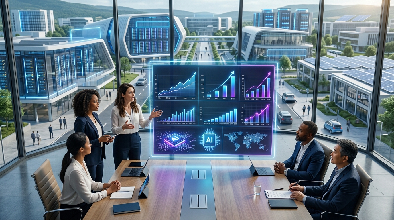 Venture capital investors and AI startup founders discussing investments in data centers, cloud infrastructure, and artificial intelligence technologies during the July 2026 funding boom.