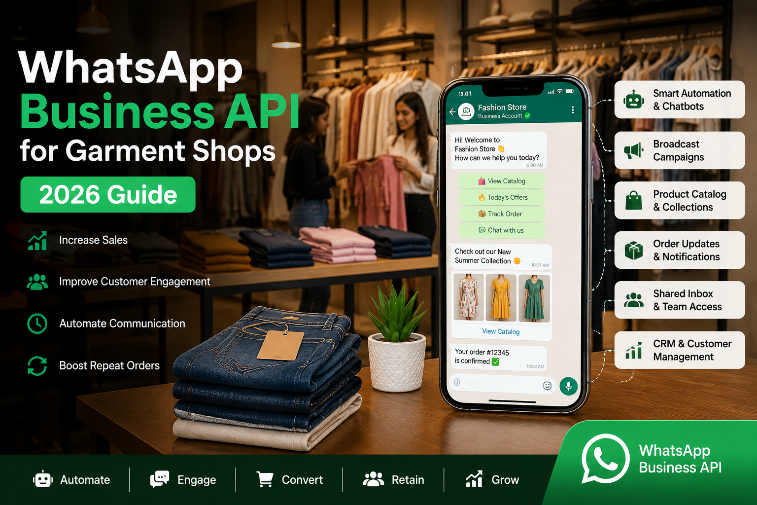 WhatsApp Business API for Garment Shops – Complete 2026 Guide to Increase Sales and Customer Engagement